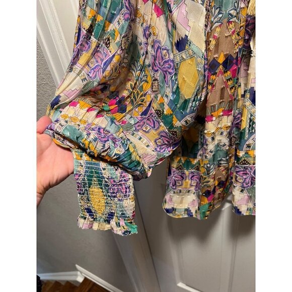 Chufy | Inka Tasseled‎ Blouse Multicolor Sz S - Picture 6 of 10